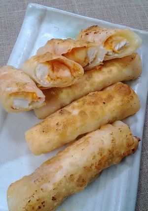 鶏むね肉とキムチチーズの棒餃子♪-レシピのメイン写真