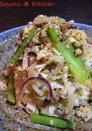 おからこんにゃく麺の具だくさん味噌パスタ-レシピのメイン写真