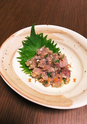 鯵のなめろう >* ))))><-レシピのメイン写真