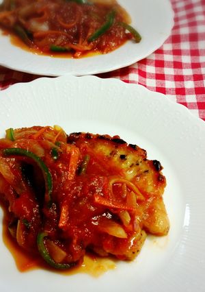 ポークチャップ~梅でサッパリ~お弁当にも-レシピのメイン写真
