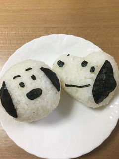 可愛い簡単スヌーピーおにぎり-レシピのメイン写真