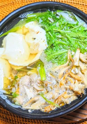 水菜と豆富の鯖缶鍋-レシピのメイン写真