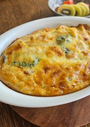 新玉ねぎとエビのキッシュグラタン-レシピのメイン写真