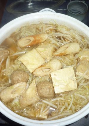 袋入り千切りキャベツと鶏むね簡単鍋-レシピのメイン写真