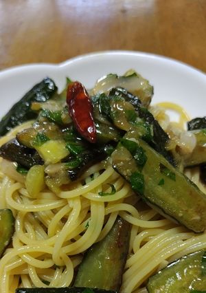 キュウリと大葉の和風オイルパスタ-レシピのメイン写真