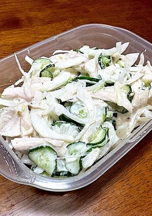 【作り置き】新玉葱と胡瓜のチキンサラダ-レシピのメイン写真