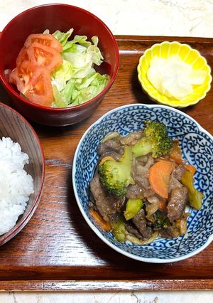 【健康介護】牛肉とブロッコリーの炒め物-レシピのメイン写真