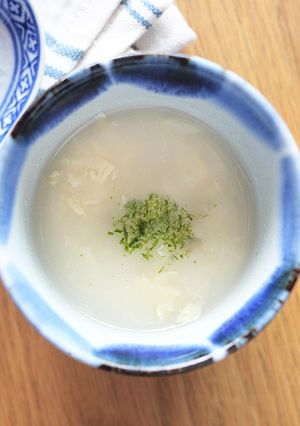 ピュアホワイトとたまごの冷製中華風スープ-レシピのメイン写真