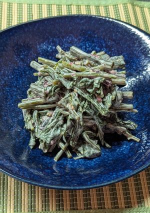 シャキシャキ旨い♡空芯菜の梅マヨ和え-レシピのメイン写真