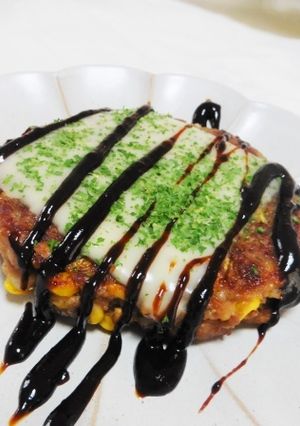 コーンの味噌チーズハンバーグ-レシピのメイン写真