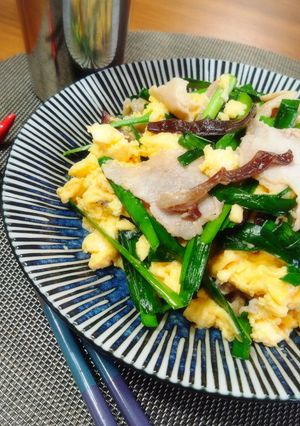 ＊卵とニラとキクラゲと豚肉の中華炒め＊-レシピのメイン写真