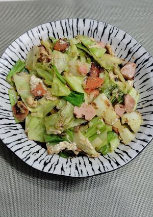 キャベツと魚ニソのマヨネーズ炒め-レシピのメイン写真