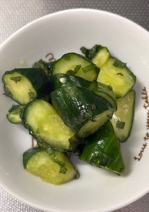 混ぜるだけ！キュウリのシソ梅昆布茶漬け-レシピのメイン写真