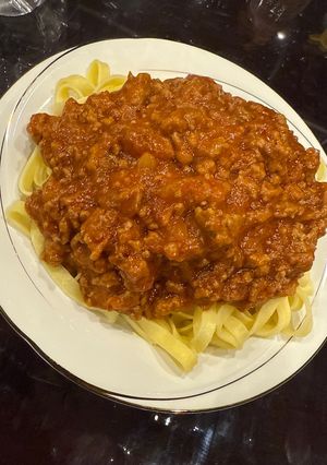 ミートパスタ-レシピのメイン写真