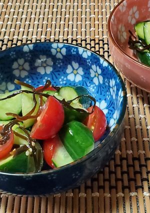 きゅうりとミニトマトの塩昆布和え-レシピのメイン写真
