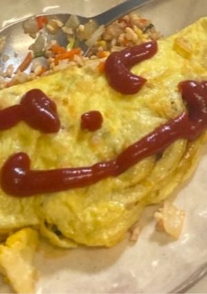いろいろ野菜と鶏ひき肉のオムレツ-レシピのメイン写真