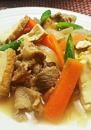 あっさり豚肉と厚揚げの煮物-レシピのメイン写真