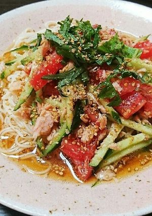 簡単アレンジ！さっぱり素麺☆-レシピのメイン写真