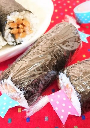 簡単★お弁当にも【スティック納豆巻き】♪-レシピのメイン写真