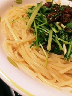 水菜とちりめんじゃこのペペロンチーノ-レシピのメイン写真