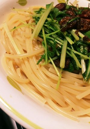 水菜とちりめんじゃこのペペロンチーノ-レシピのメイン写真