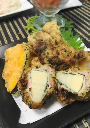 たけのこと豚肉の梅しそ巻き揚げ-レシピのメイン写真