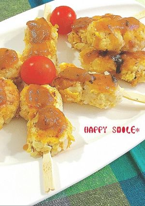 厚揚げと余りご飯の梅入り団子♪-レシピのメイン写真