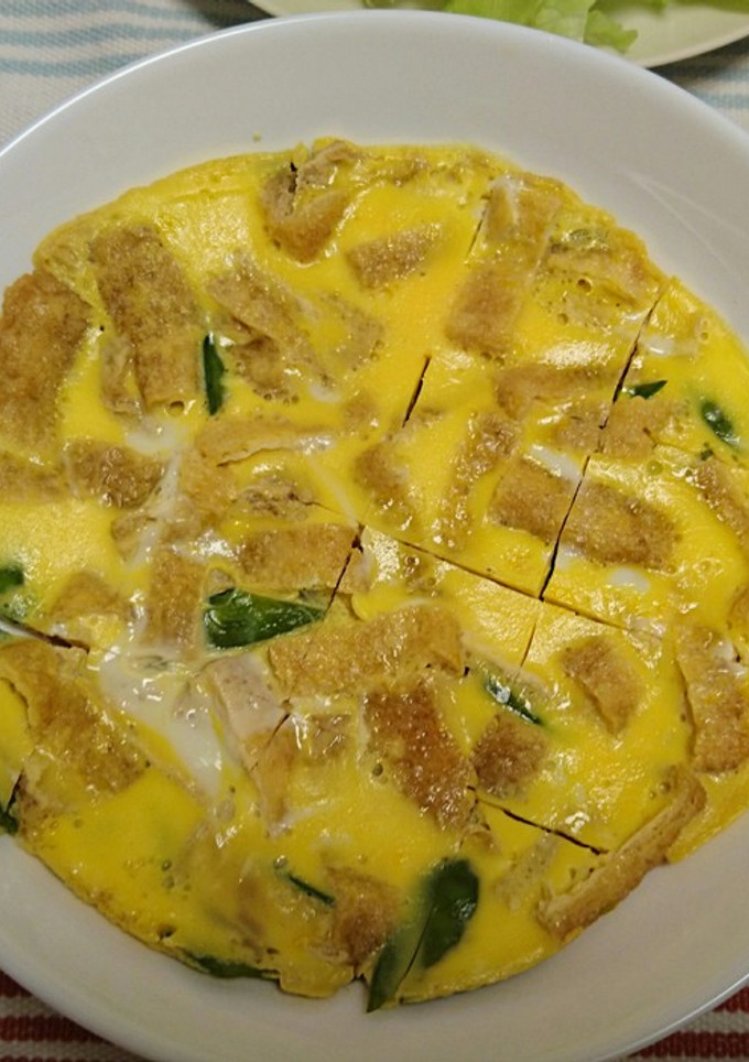 サヤインゲンと油揚げの卵とじ-レシピのメイン写真