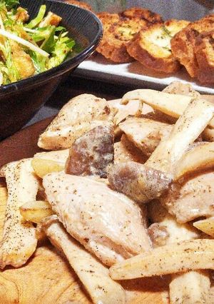 鶏むね肉とエリンギ！マヨポン炒め♪-レシピのメイン写真