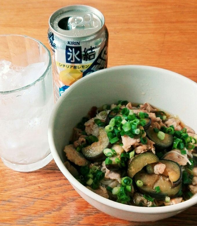簡単！なすと豚肉のぶっかけそうめん-レシピのメイン写真