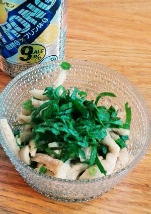 超簡単！大葉が香る鶏皮ぽん酢-レシピのメイン写真