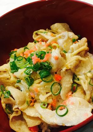 豚しゃぶ肉の味噌マヨ炒め ~紅生姜のせ~-レシピのメイン写真