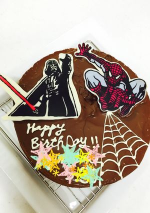 スパイダーマン キャラ チョコプレート-レシピのメイン写真