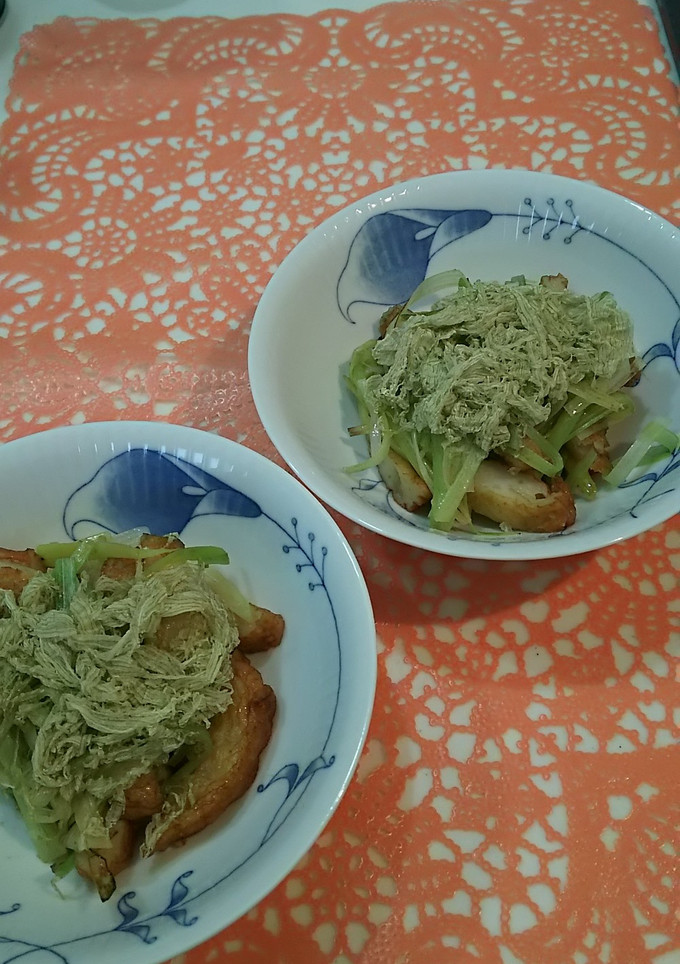 薩摩揚と長葱のゆず胡椒風味とろろ昆布のせ-レシピのメイン写真