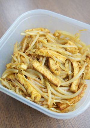 もやしと油揚げのカレー味ポン炒め-レシピのメイン写真