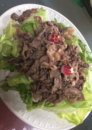レタス一個サラダ巻き巻き肉サラダ-レシピのメイン写真