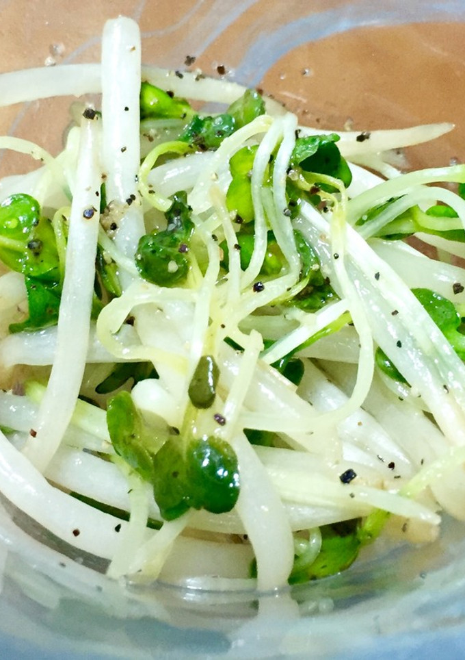 レンジで簡単！もやしとカイワレのナムル-レシピのメイン写真
