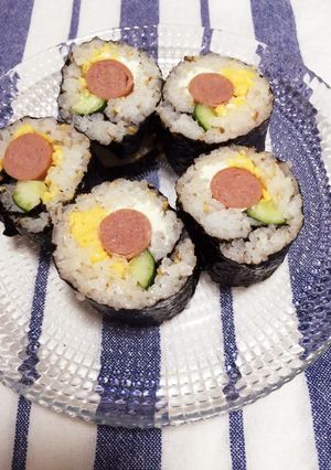 南高梅ごはんのウインナーチーズ巻き-レシピのメイン写真