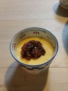 余っただし汁で梅のせ冷たい茶碗蒸し-レシピのメイン写真