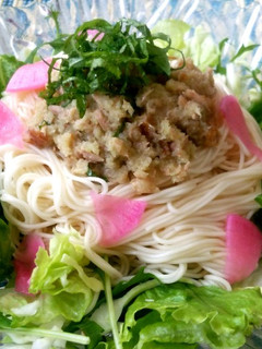 梅ツナ大根おろしの冷やし素麺-レシピのメイン写真