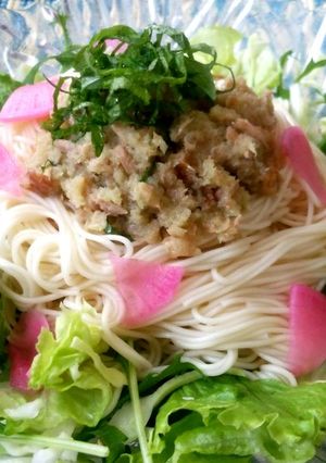 梅ツナ大根おろしの冷やし素麺-レシピのメイン写真