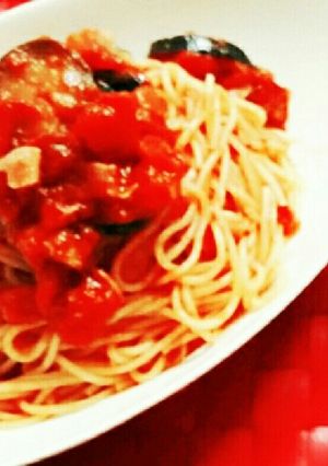 簡単ナスとベーコンのシシリア風パスタ-レシピのメイン写真