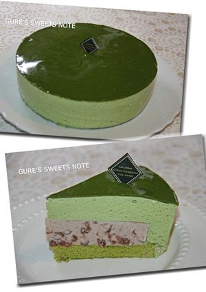 抹茶と小豆のムースケーキ-レシピのメイン写真