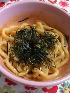 明太釜玉うどん風♡パスタソースで簡単早い-レシピのメイン写真
