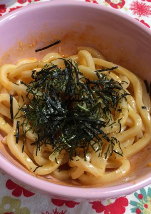 明太釜玉うどん風♡パスタソースで簡単早い-レシピのメイン写真