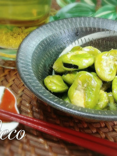 ビールのお供に◎そら豆のにんにく塩ごま油-レシピのメイン写真