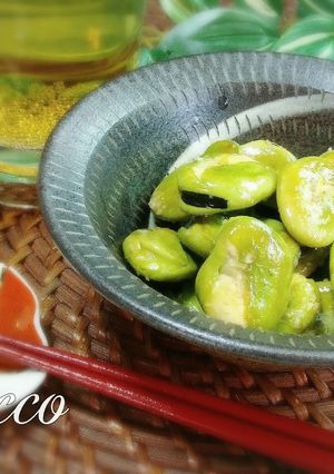 ビールのお供に◎そら豆のにんにく塩ごま油-レシピのメイン写真