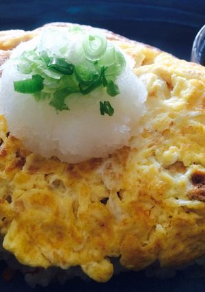 炊飯器ライス♡和風おろしポン酢オムライス-レシピのメイン写真