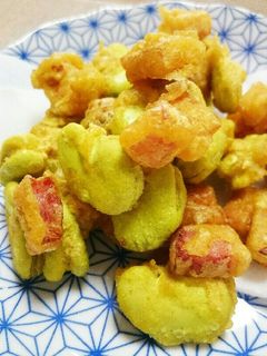 そら豆とベーコンのカレー天ぷら-レシピのメイン写真