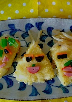 6Pチーズのへんてこ３人組-レシピのメイン写真